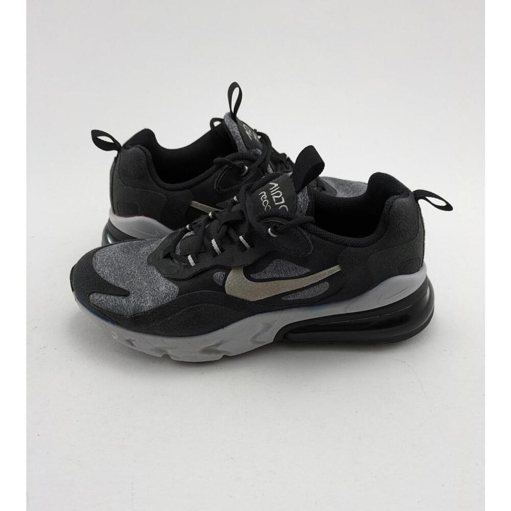 Youth Nike Air Max 270 React Black Gray Running Shoes BQ0103-003 Size 5.5Y